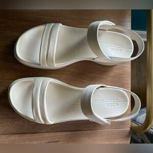 Ecco Wedge Sandals Ivory color